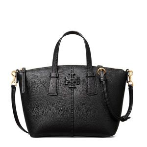 Tory Burch McGraw Top Zip Satchel Handbag